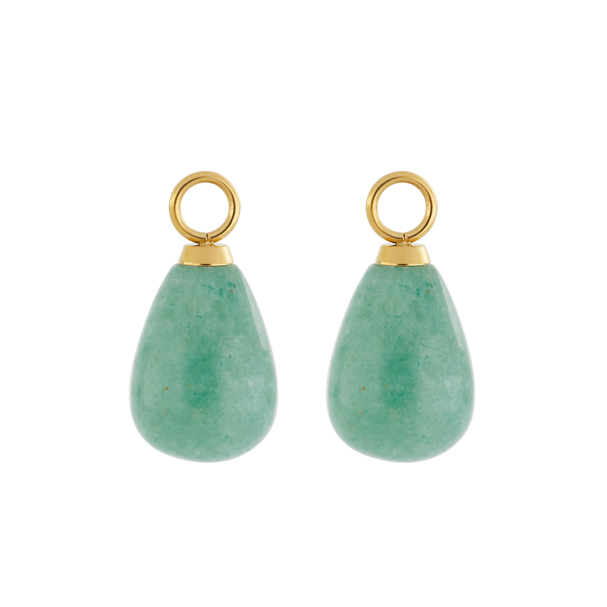EAR ME UP Charm goutte d'or-vert