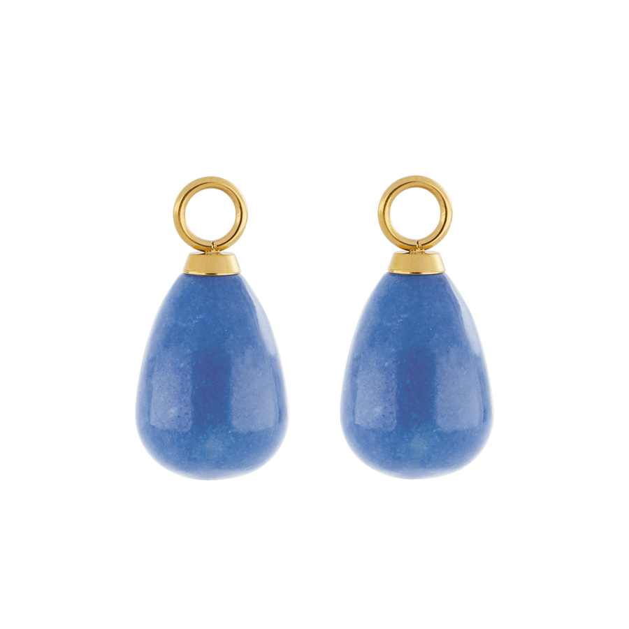 EAR ME UP Charm goutte or-bleu