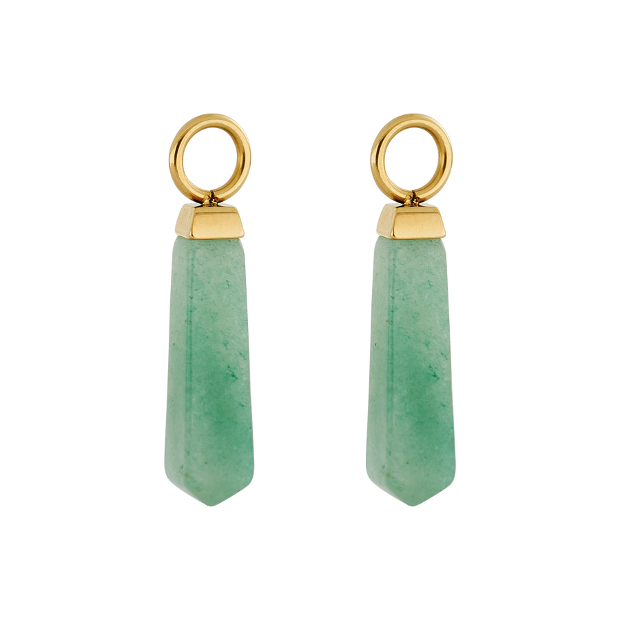 EAR ME UP Charm obélisque or-vert