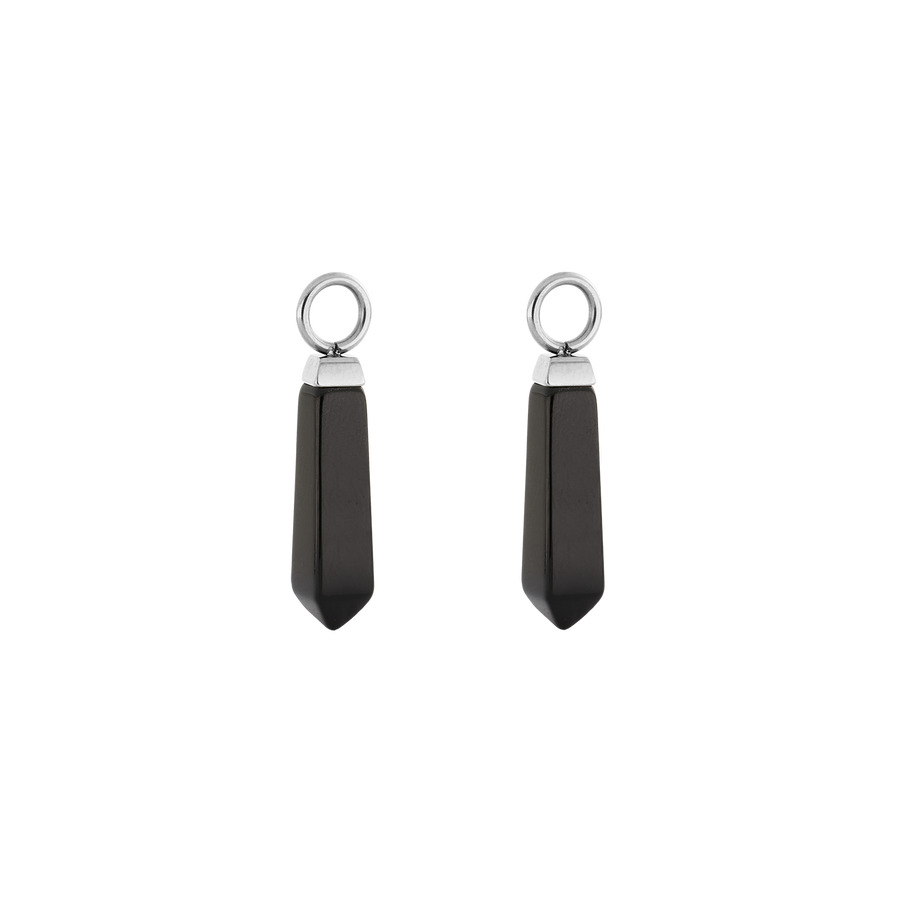 EAR ME UP Charm obélisque argent-noir