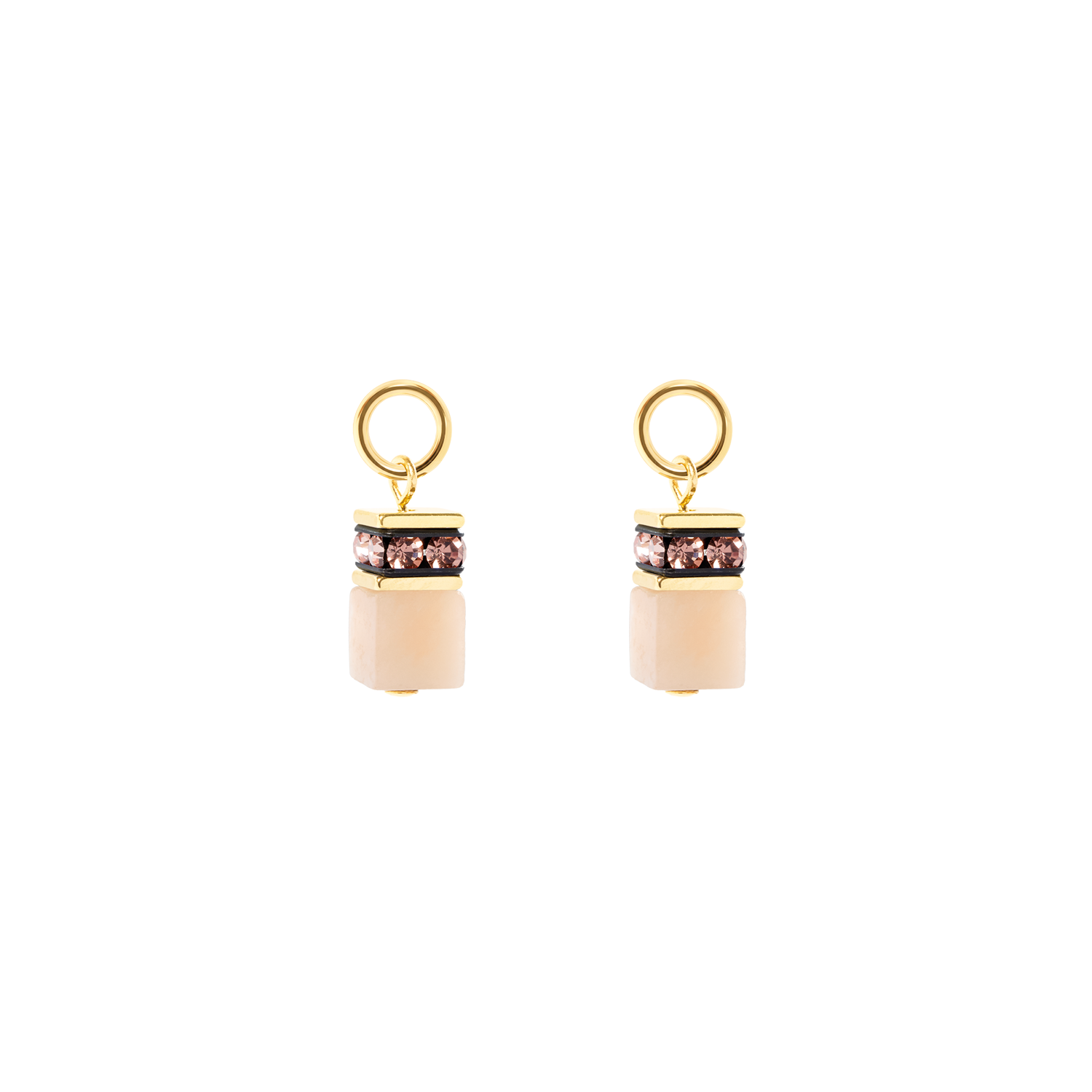 EAR ME UP Charm GeoCUBE® or-abricot