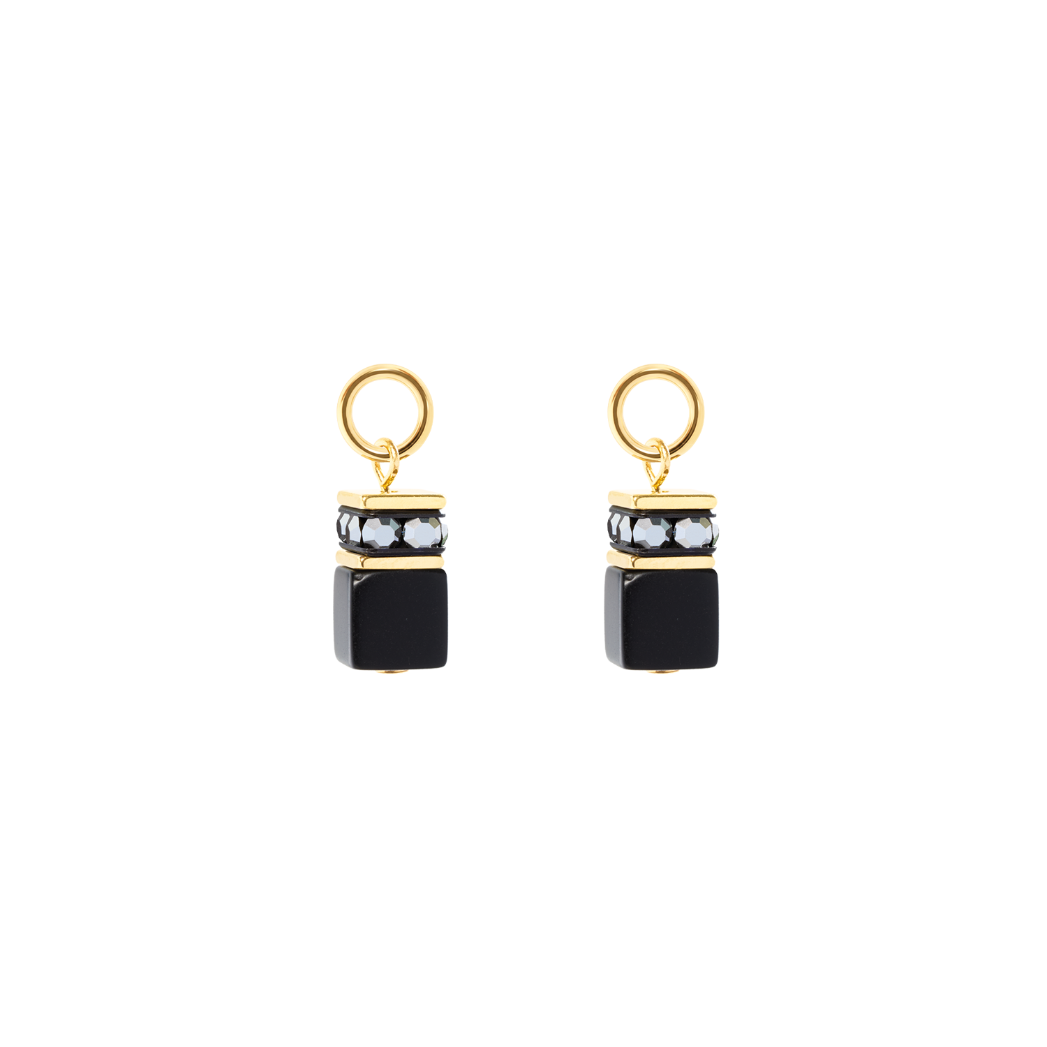 EAR ME UP Charm GeoCUBE® or-noir