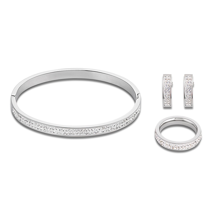 Boucles d'oreille Pavé de Cristaux cristal