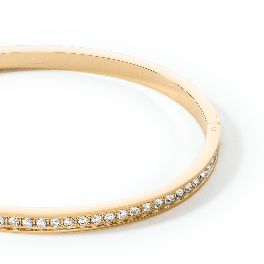 Bracelet jonc Acier inoxydable et cristaux or cristal 17
