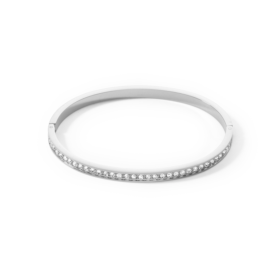 Bracelet jonc Acier inoxydable et cristaux argent cristal 17