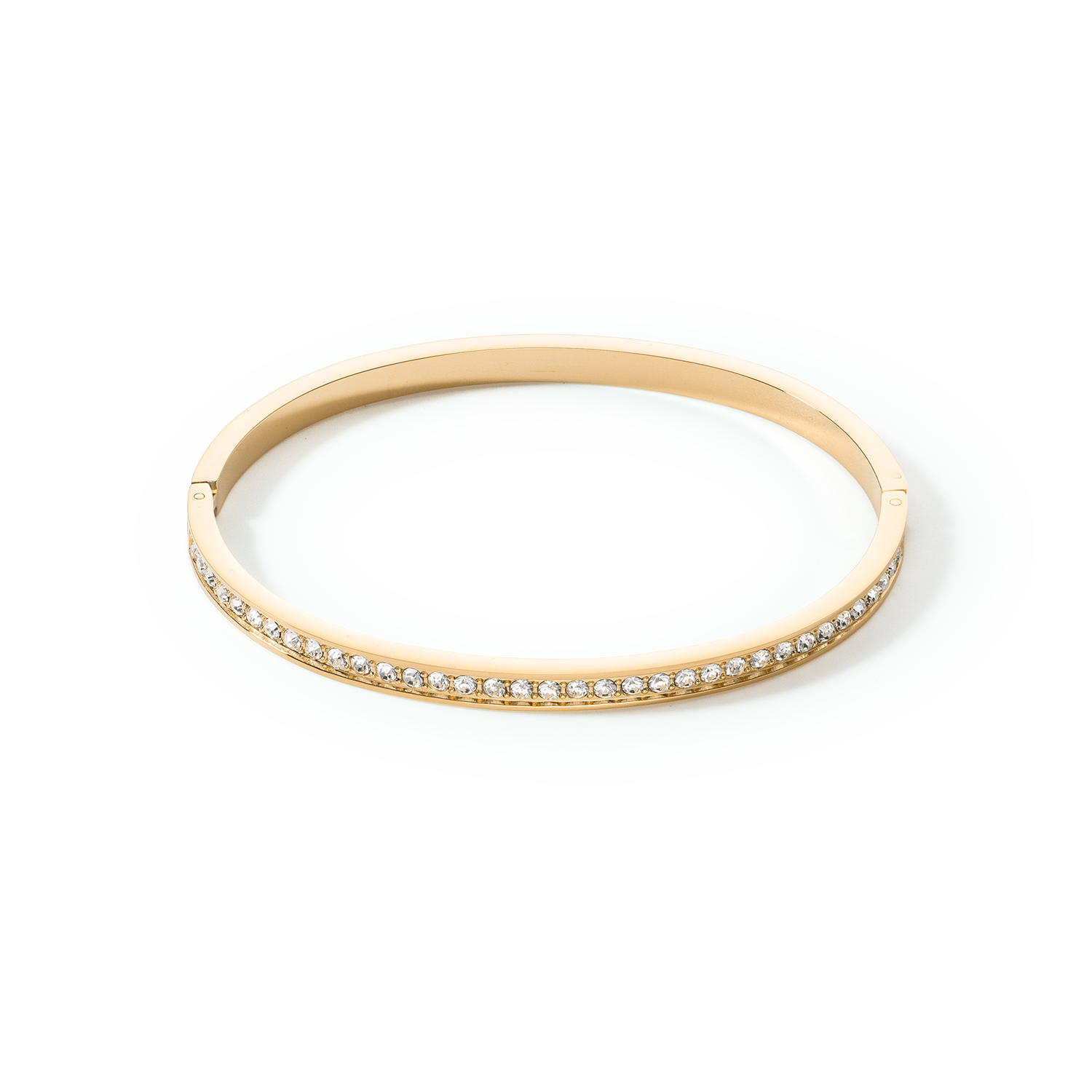 Bracelet jonc Acier inoxydable et cristaux or cristal 19