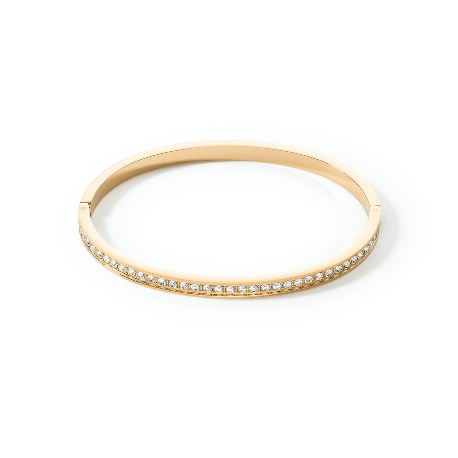 Bracelet jonc Acier inoxydable et cristaux or cristal 19