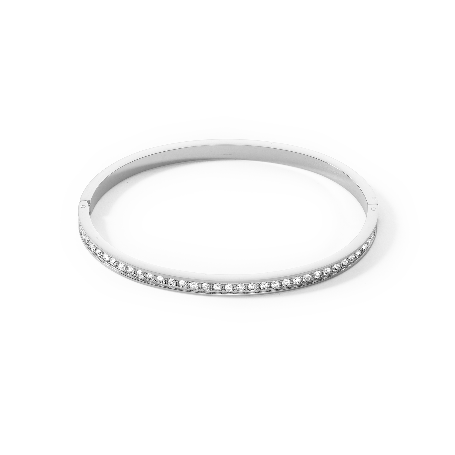 Bracelet jonc Acier inoxydable et cristaux argent cristal 19