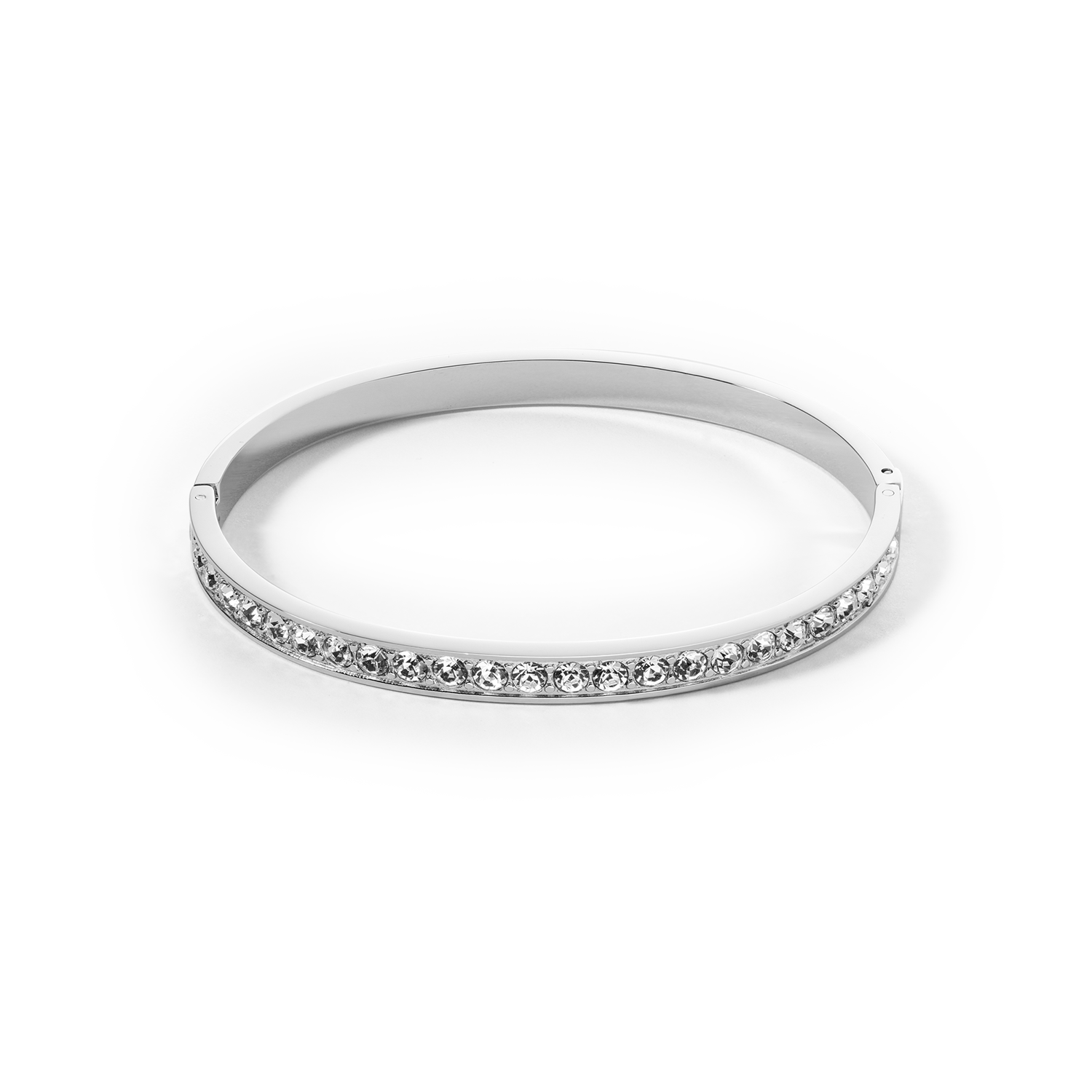 Bracelet acier & cristaux argent cristal (taille 19 cm)