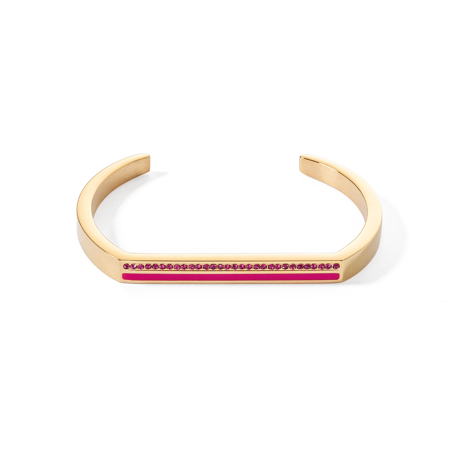 Bracelet Cuff Square Stripes or-rose vif vif