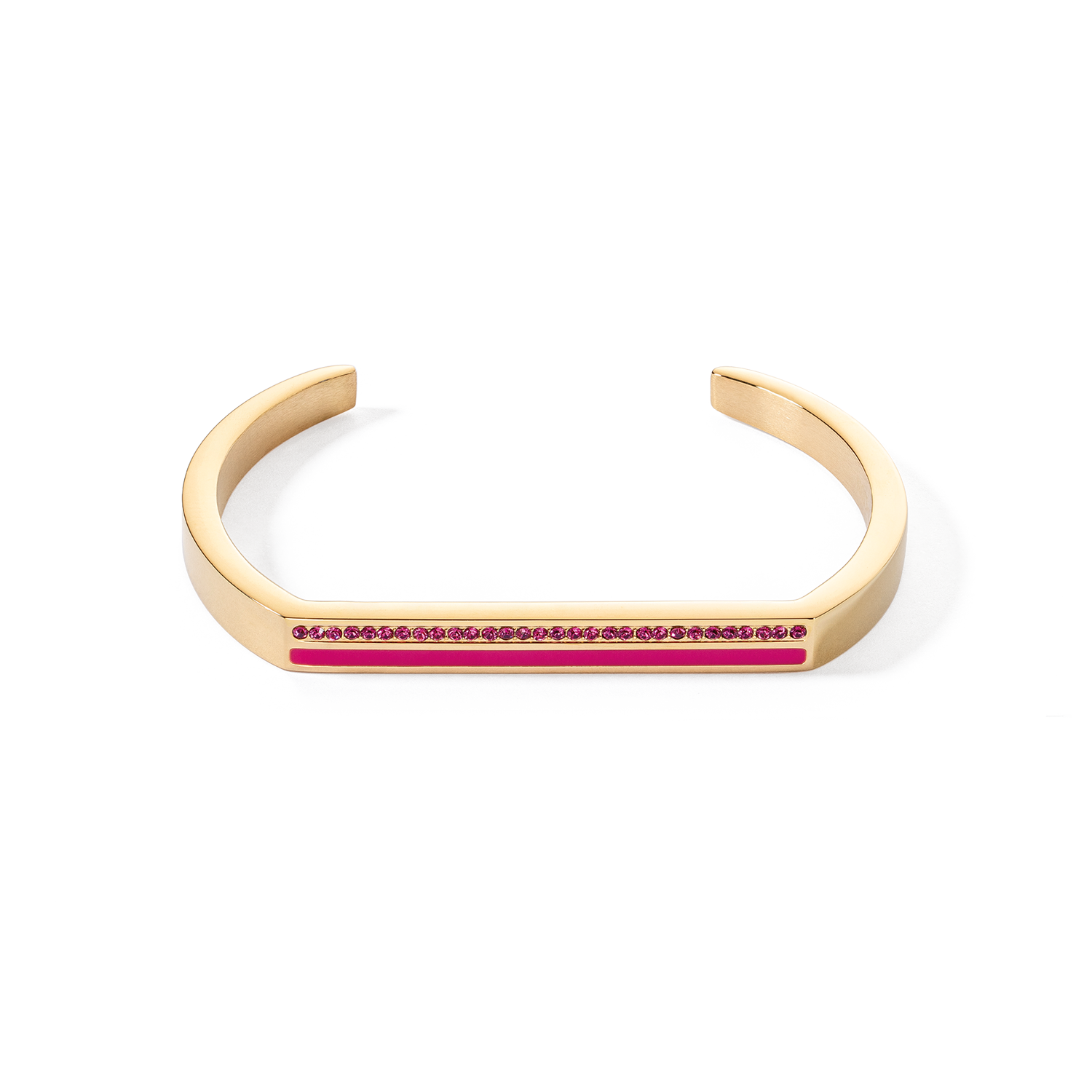 Bracelet Cuff Square Stripes or-rose vif vif