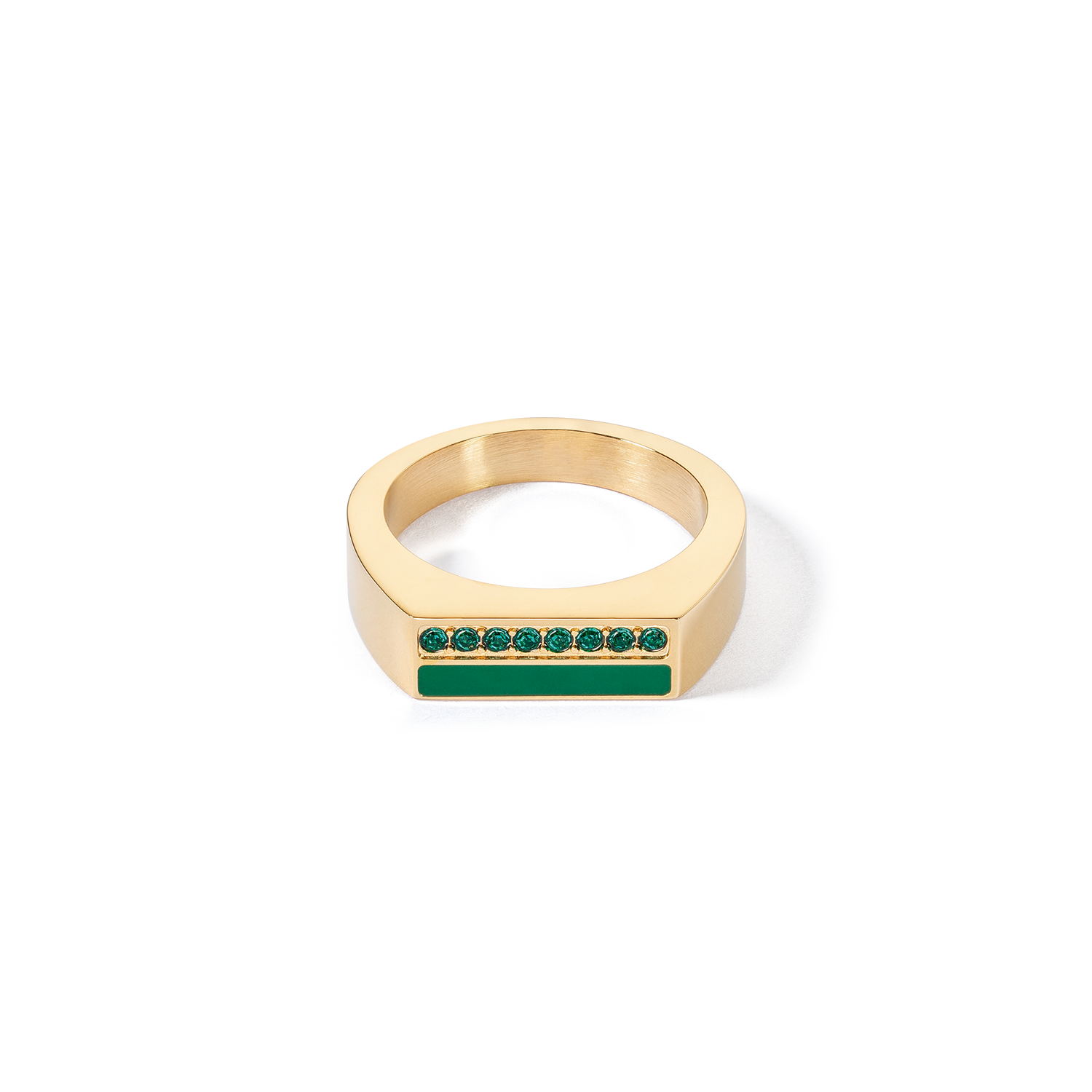 Bague Square Stripes or-vert