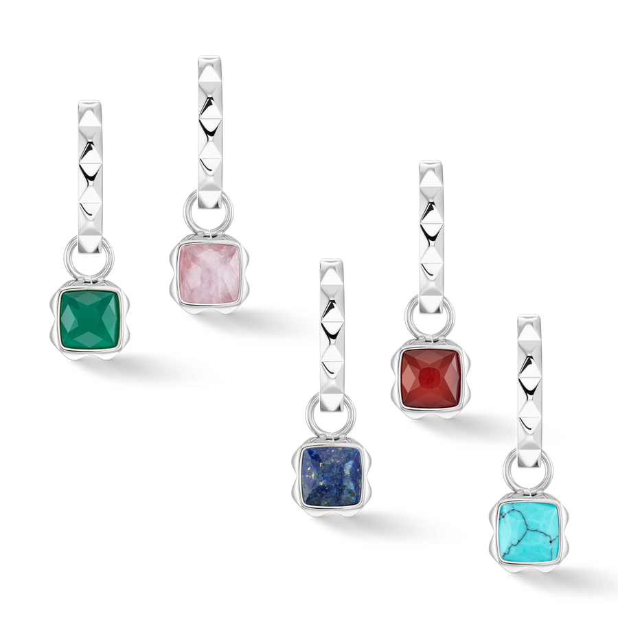 Boucles d'oreille créole Spikes 23 argent