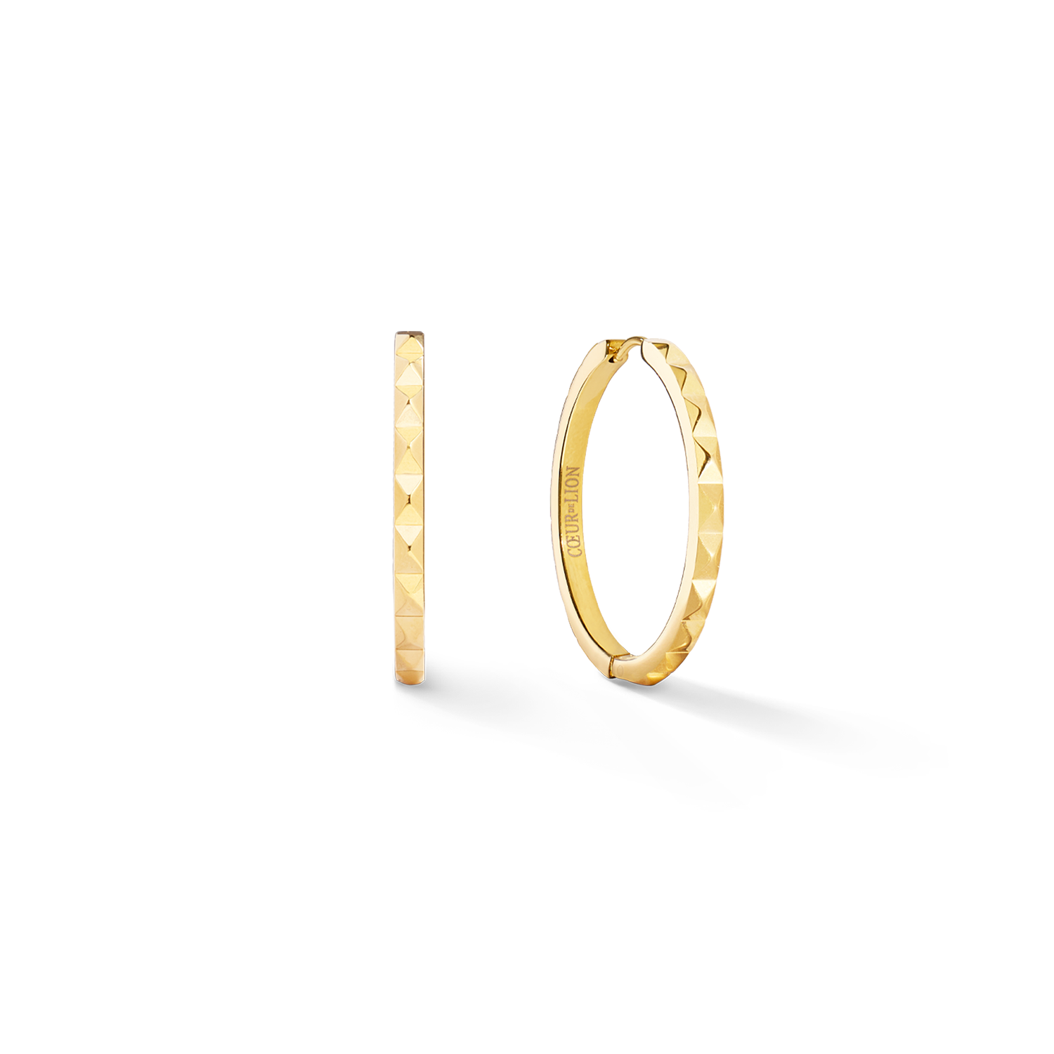 Boucles d'oreilles créoles Spikes 35 or