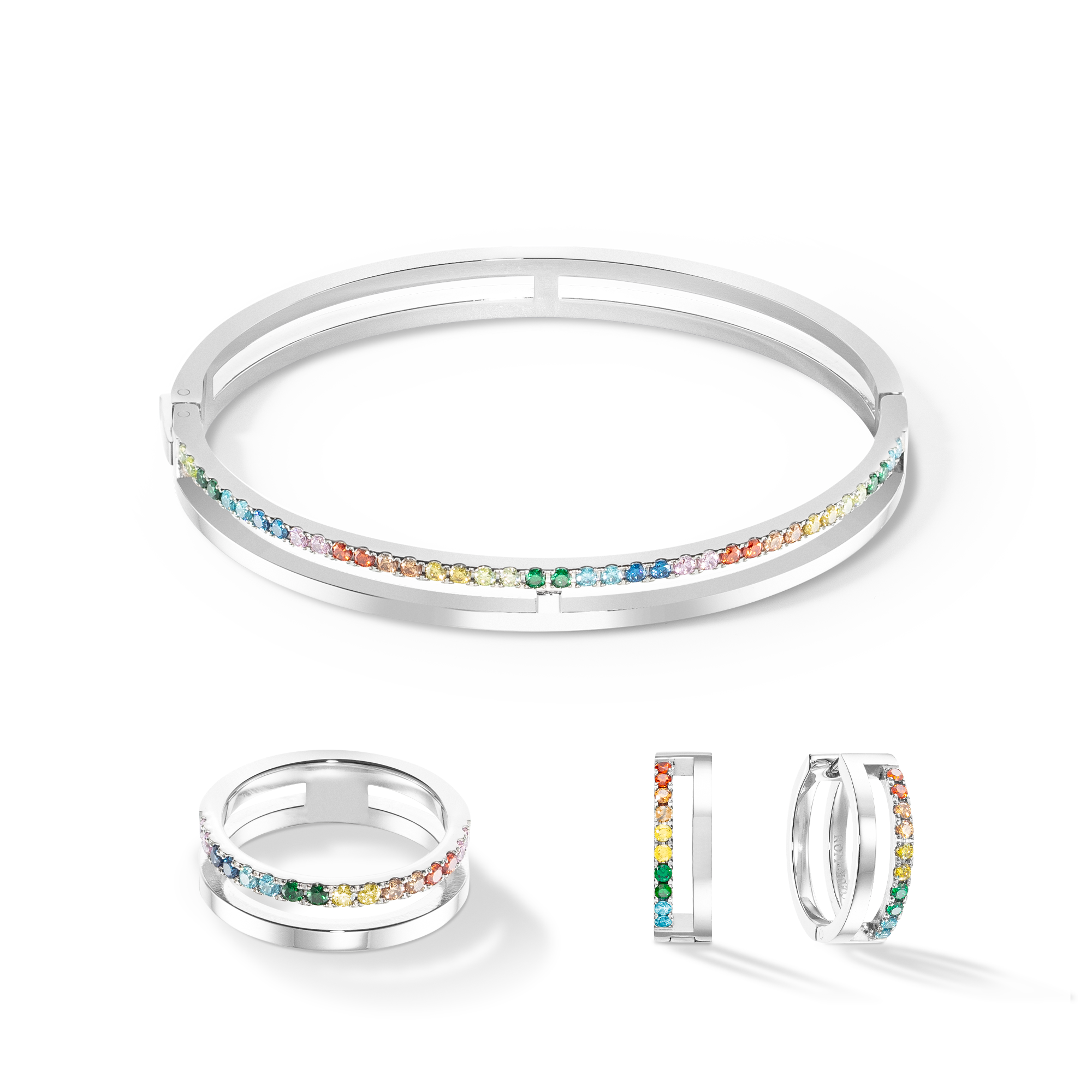 Eternal Unity Créoles argent-multicolore