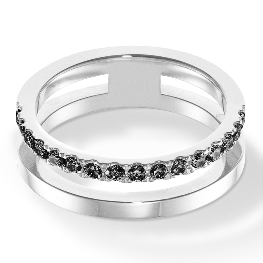 Eternal Unity Bague argent-noir