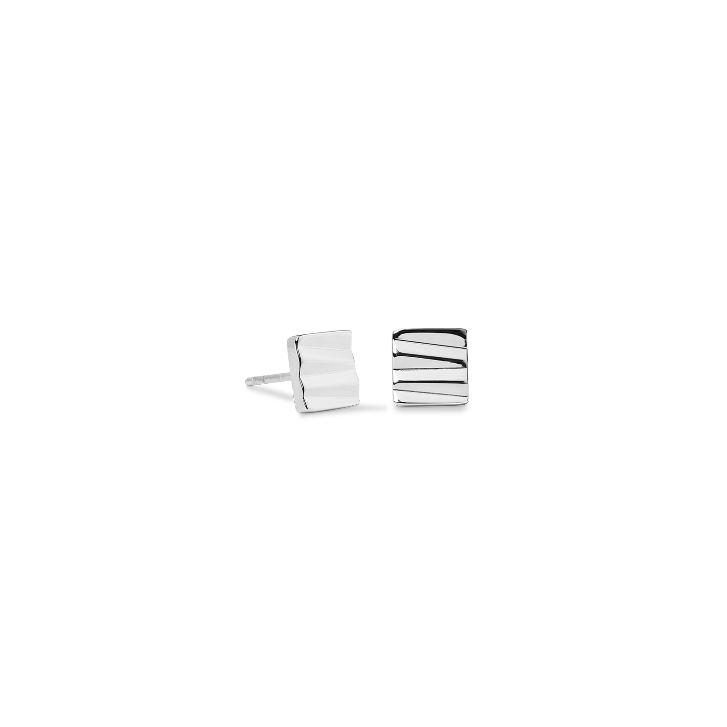 Clous d'oreilles Square Wave argent