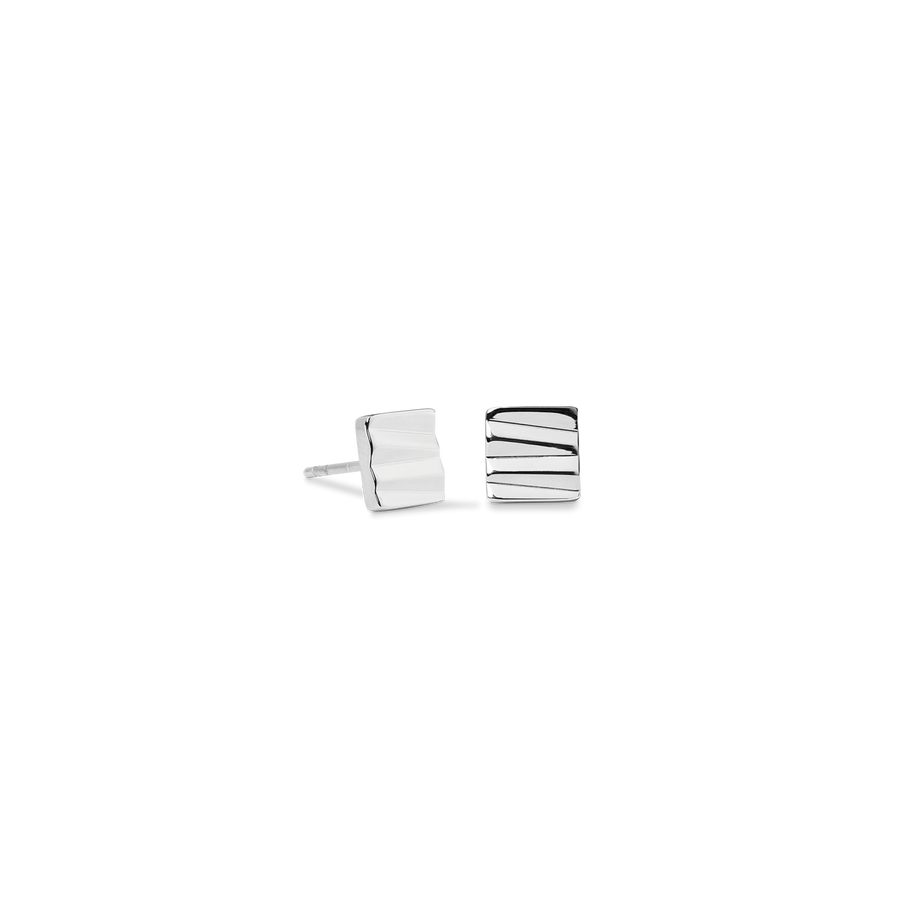 Clous d'oreilles Square Wave argent