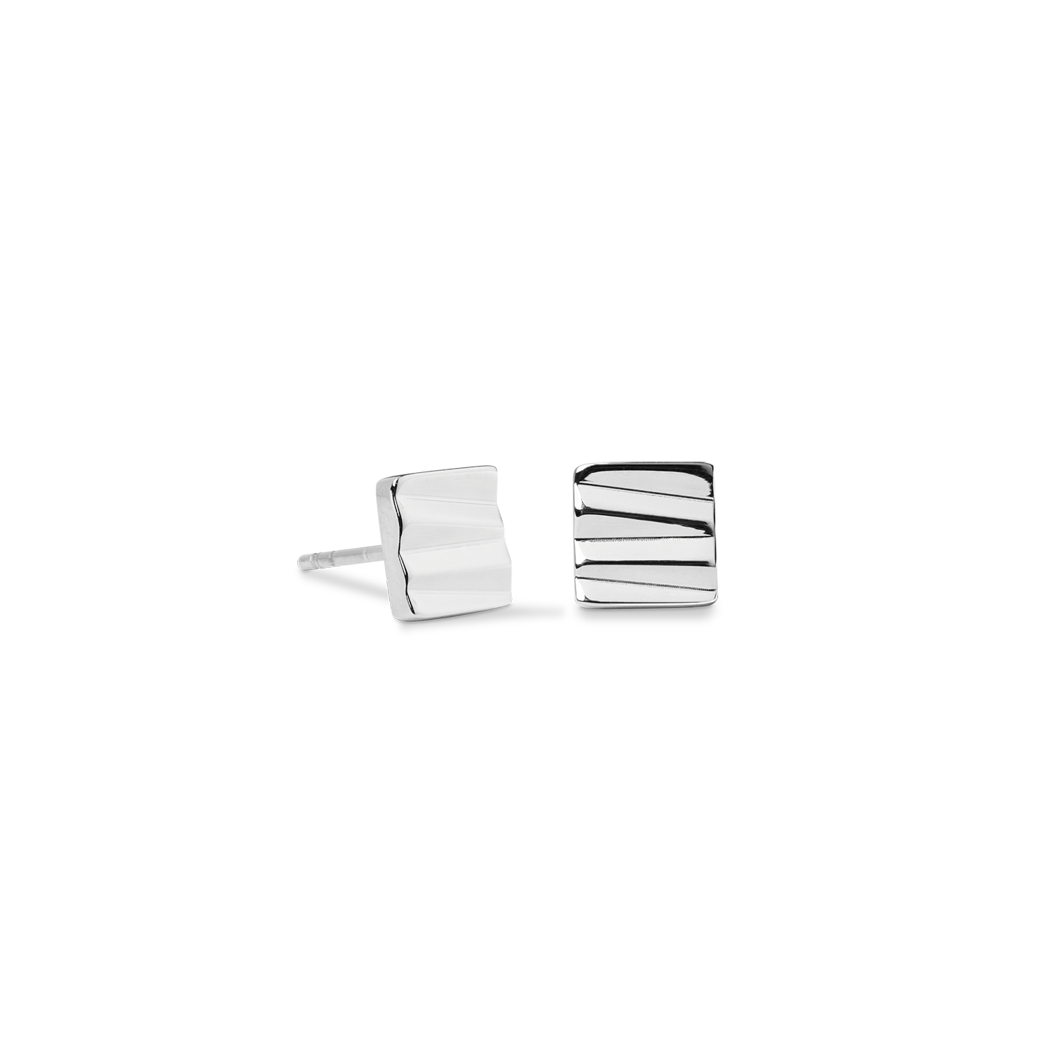 Clous d'oreilles Square Wave argent