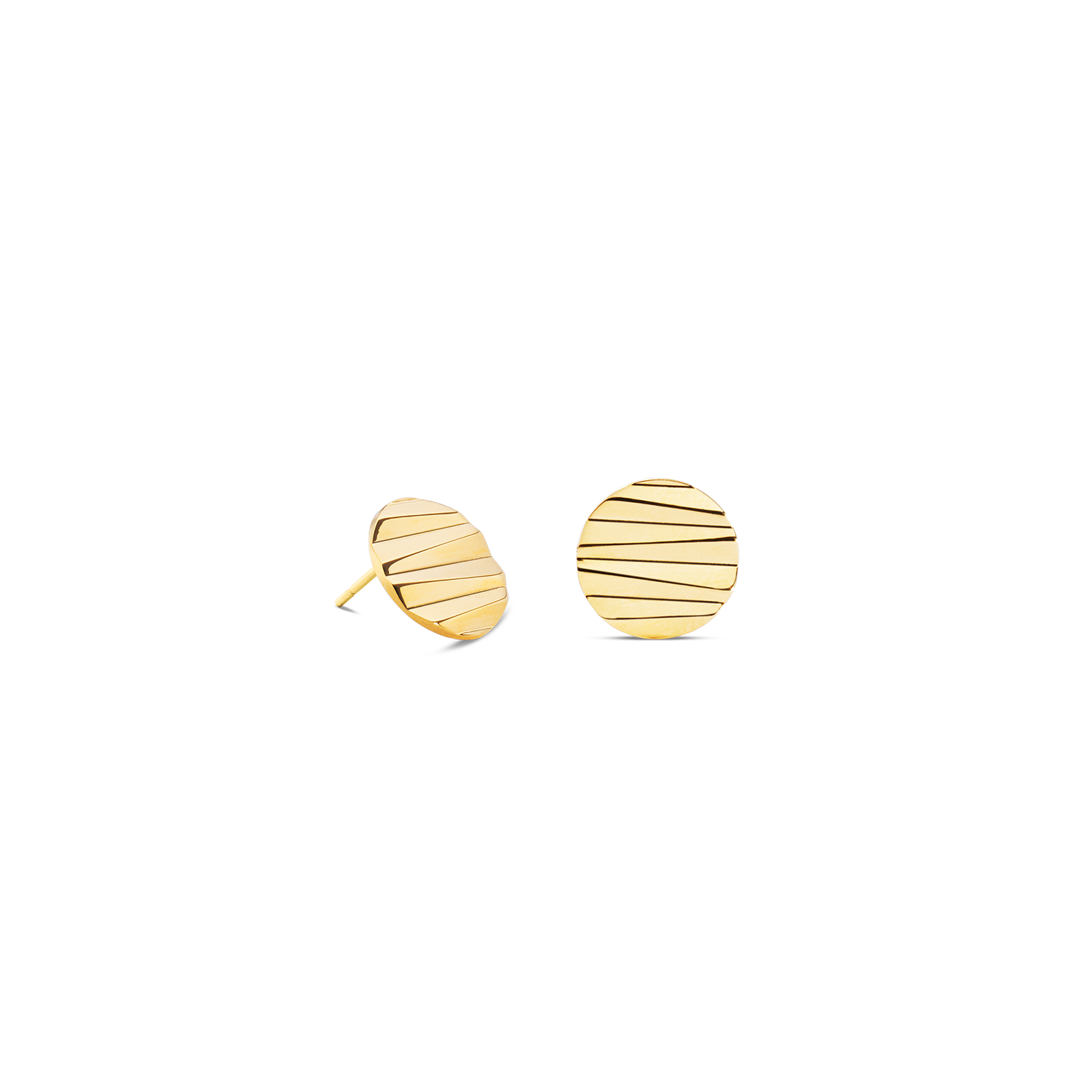 Clous d'oreilles Round Wave Gold