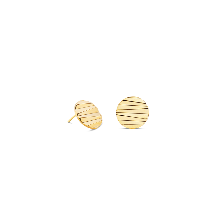 Clous d'oreilles Round Wave Gold