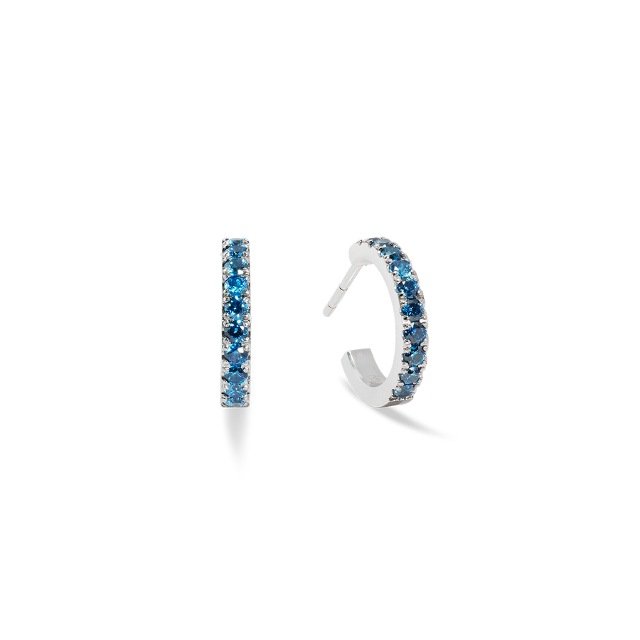 Créole Eternal Love mini argent-bleu