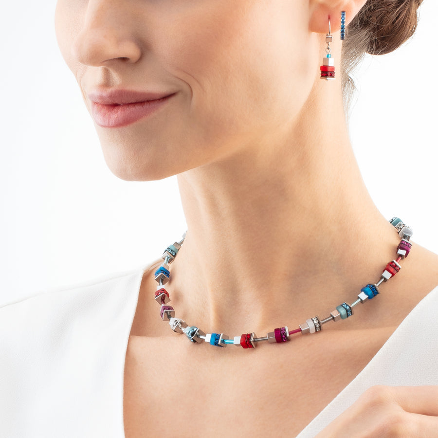 Créole Eternal Love mini argent-bleu