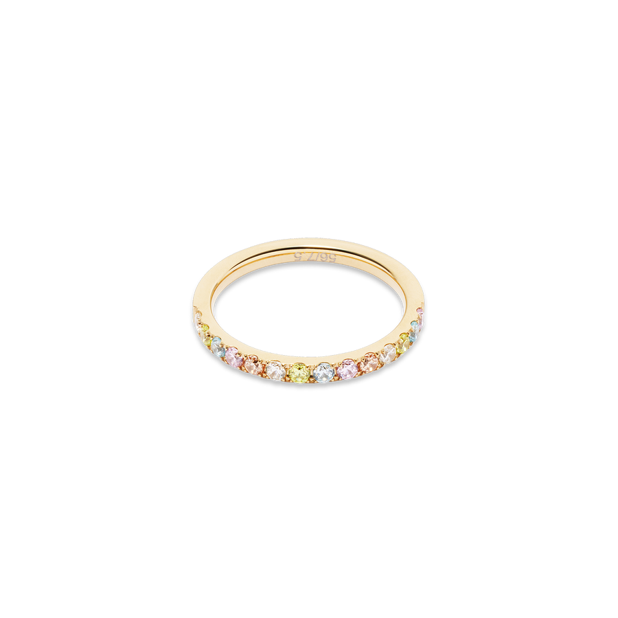 Bague Eternal Love or-multicolore pastel