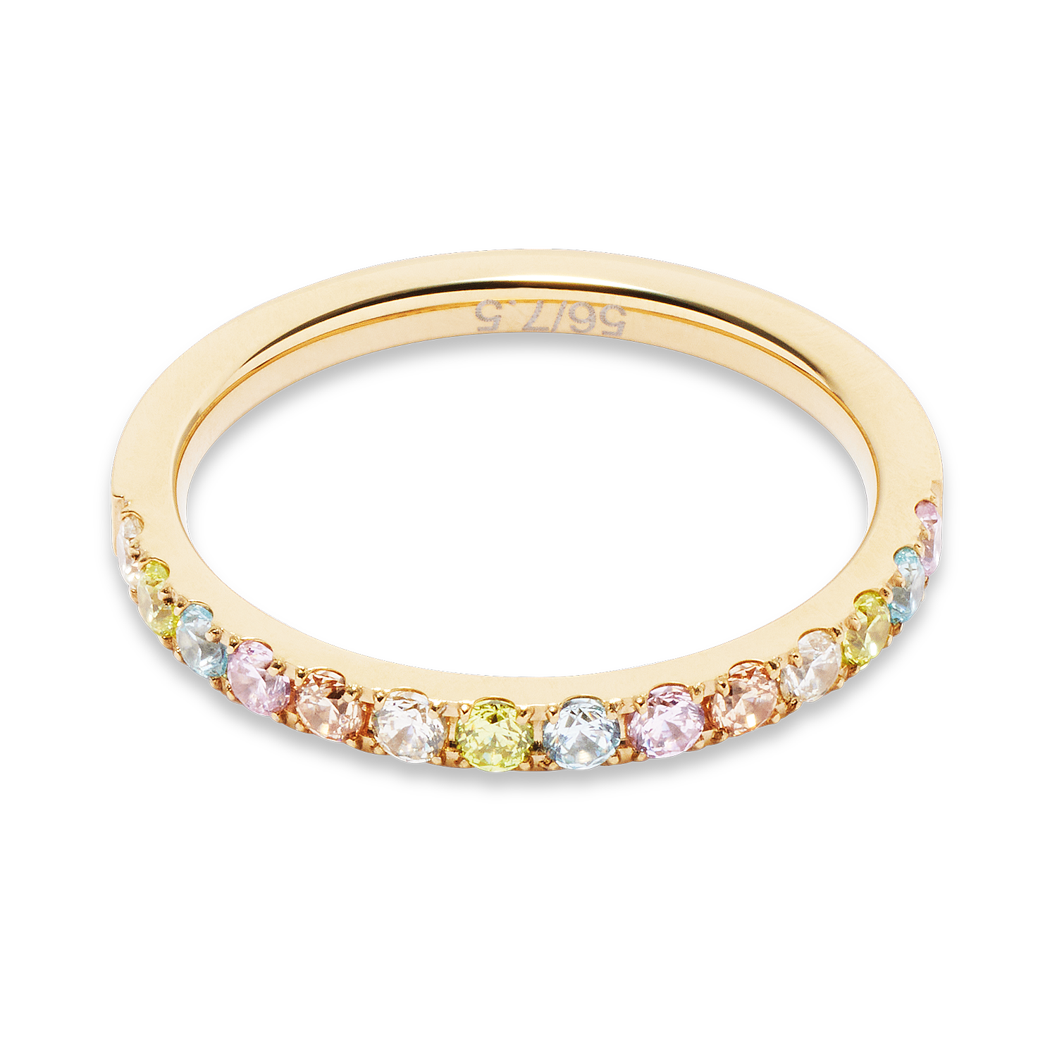 Bague Eternal Love or-multicolore pastel