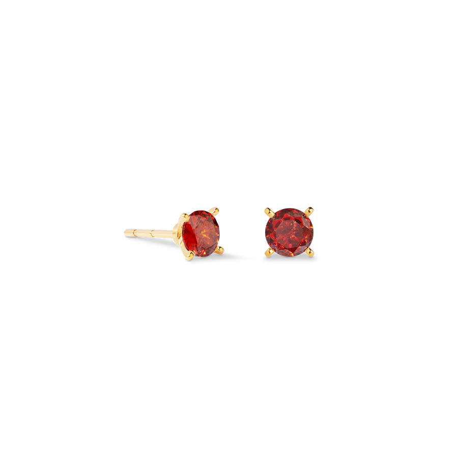 Clous d'oreilles Glam Dot 5 mm or-rouge