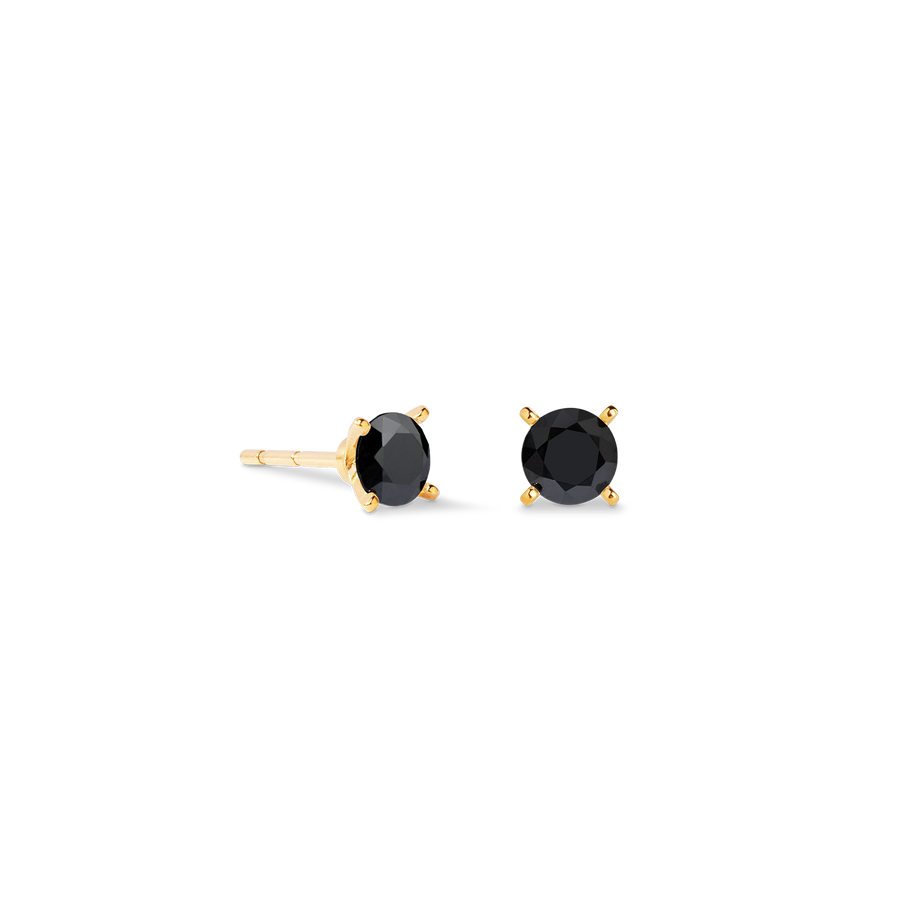 Clous d'oreilles Glam Dot 5 mm or-noir