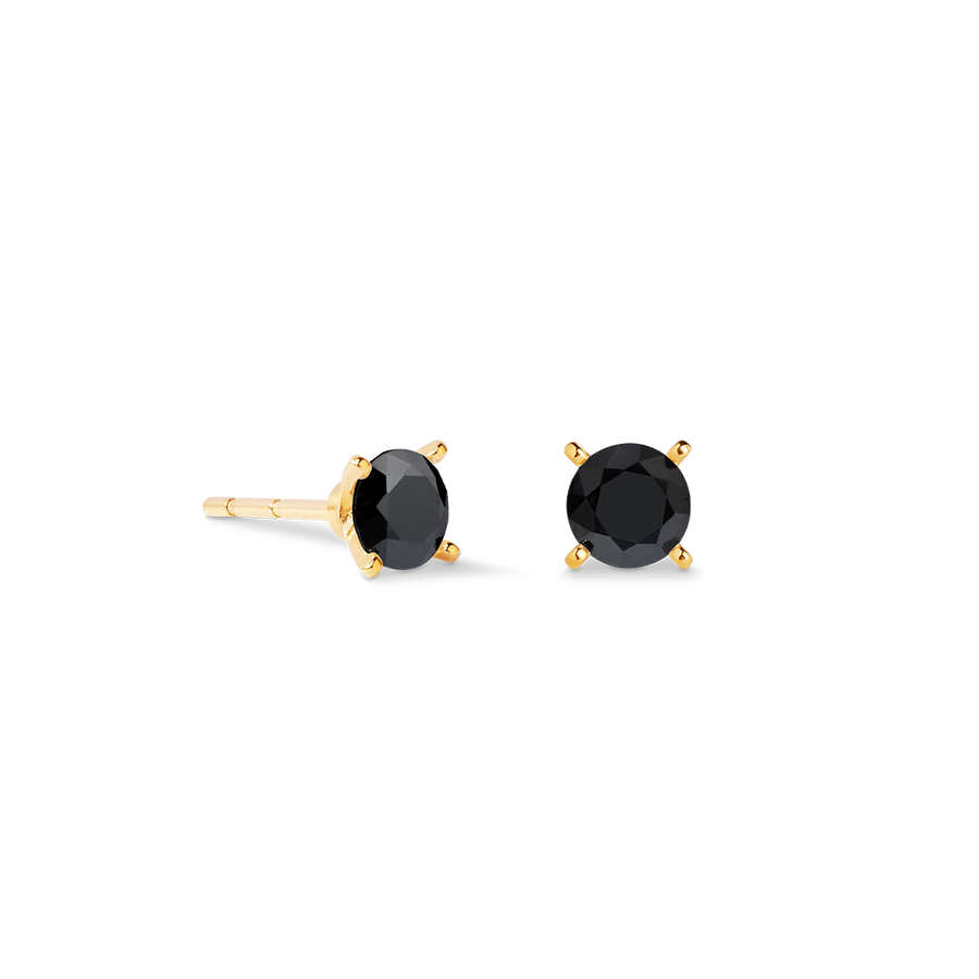 Clous d'oreilles Glam Dot 5 mm or-noir