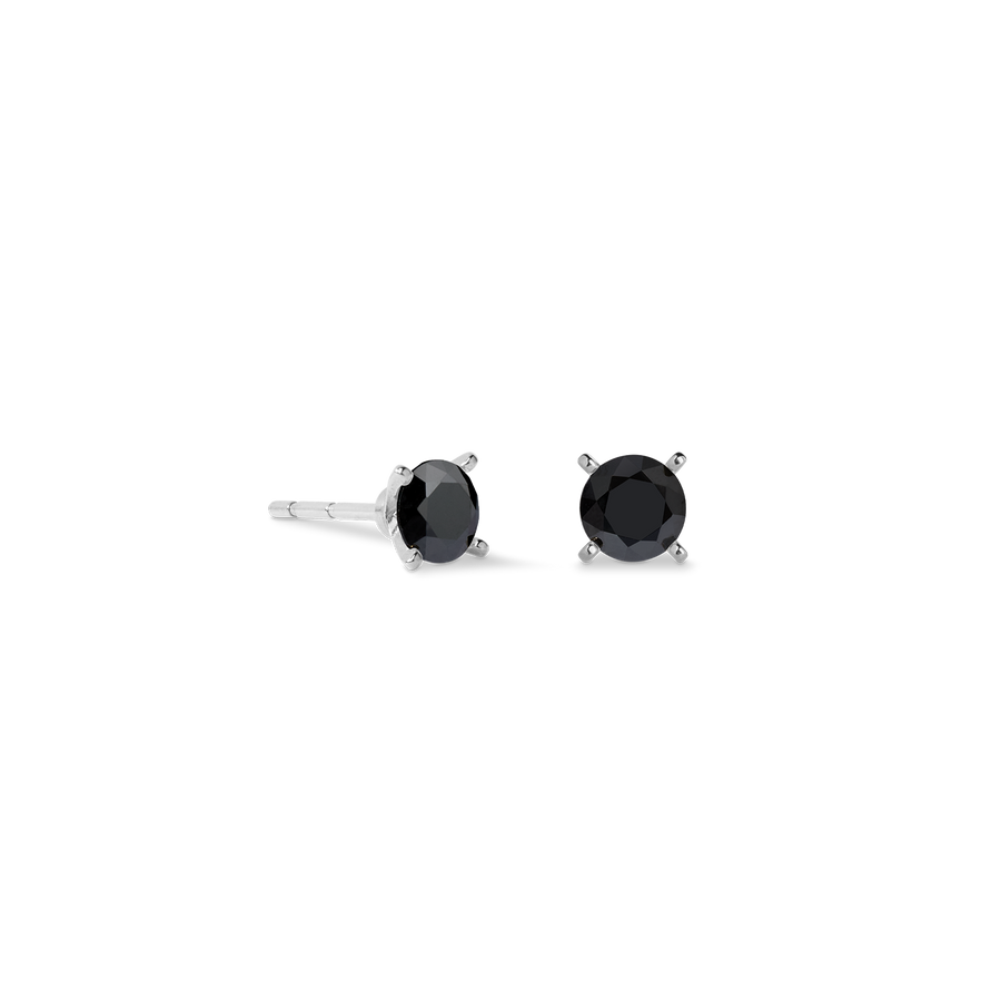 Clous d'oreilles Glam Dot 5 mm argent-noir
