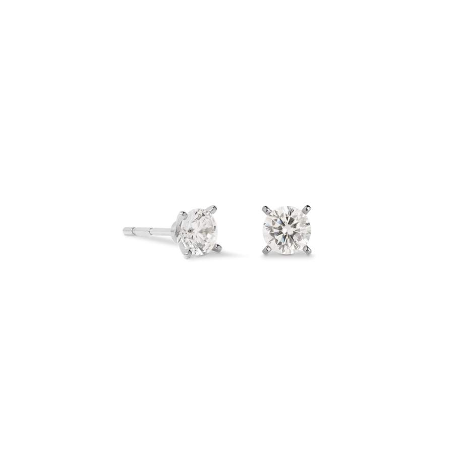 Clous d'oreilles Glam Dot 5 mm argent-cristal