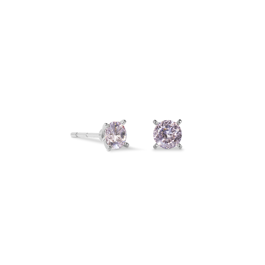 Clous d'oreilles Glam Dot 5 mm argent-rose