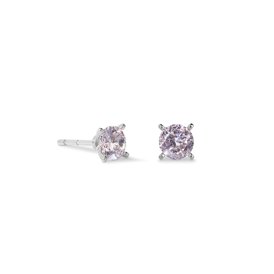 Clous d'oreilles Glam Dot 5 mm argent-rose