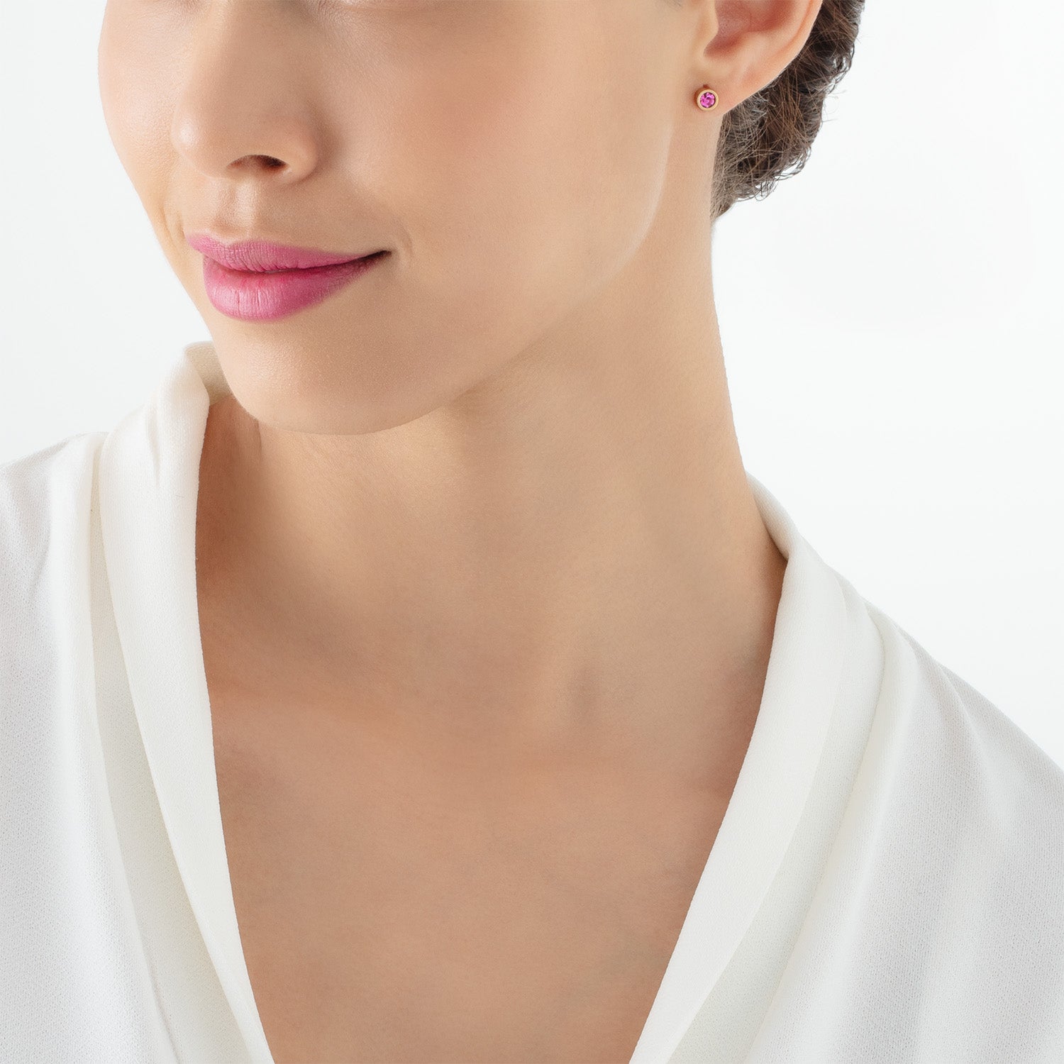 Boucles d'oreilles Sparkling Dots or-rose vif
