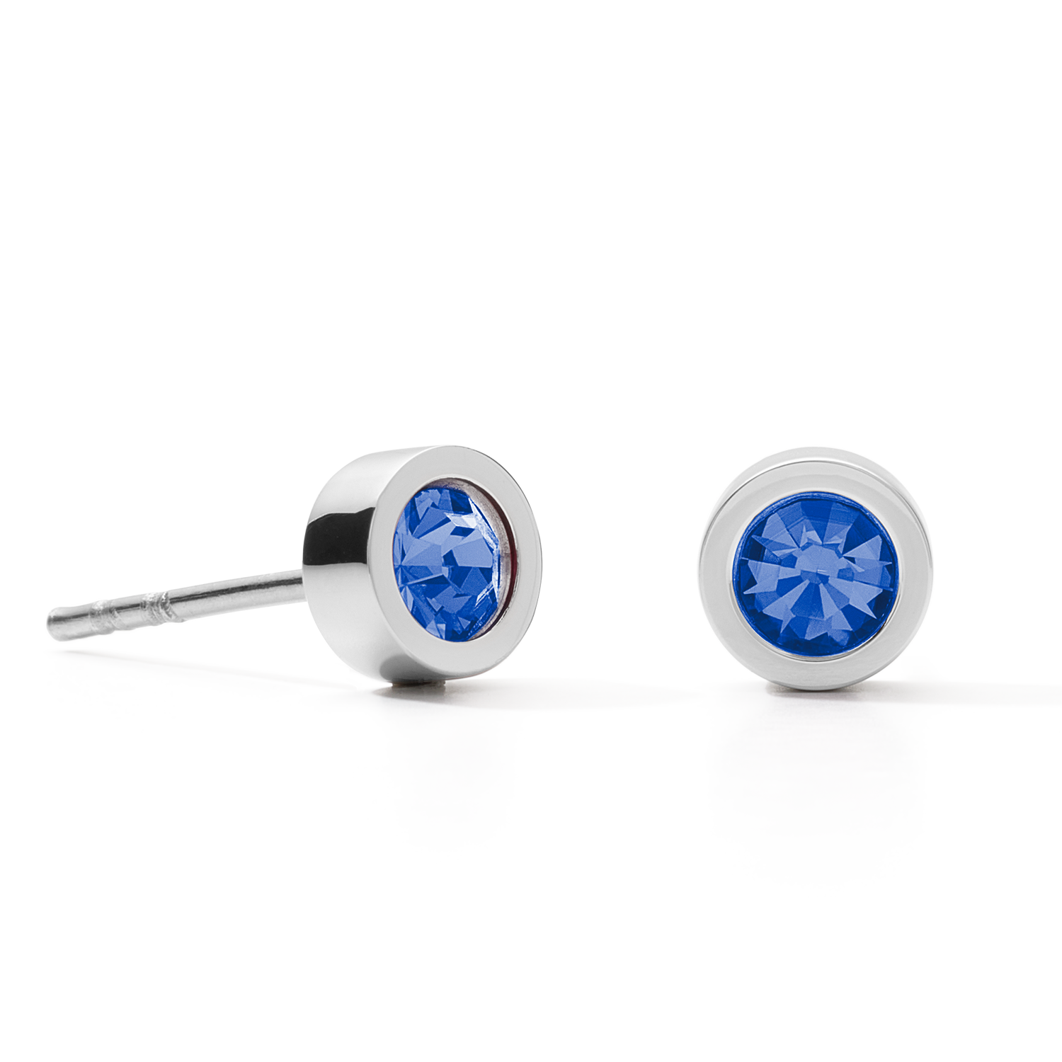 Boucles d'oreilles Sparkling Dot argent-bleu