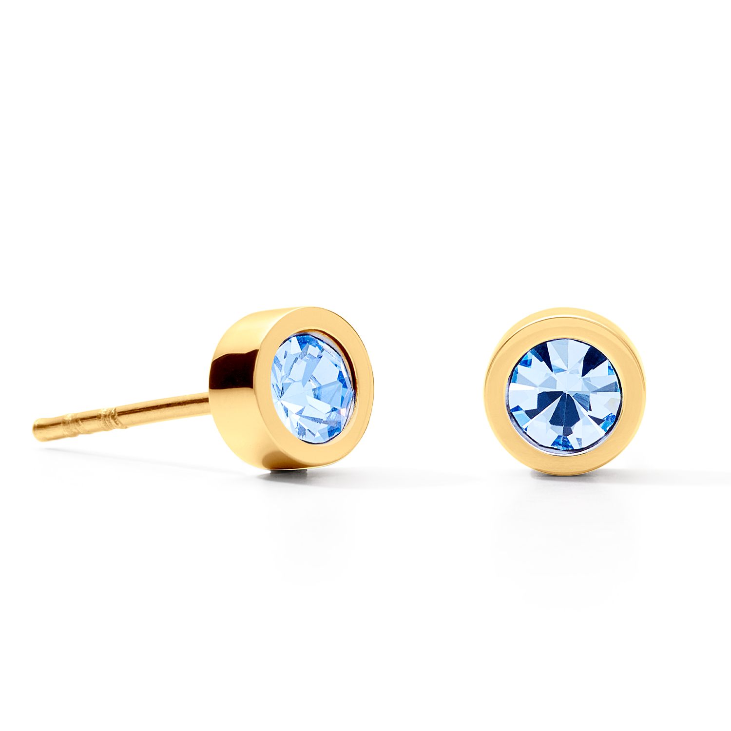 Boucles d'oreilles Sparkling Dot or-bleu clair