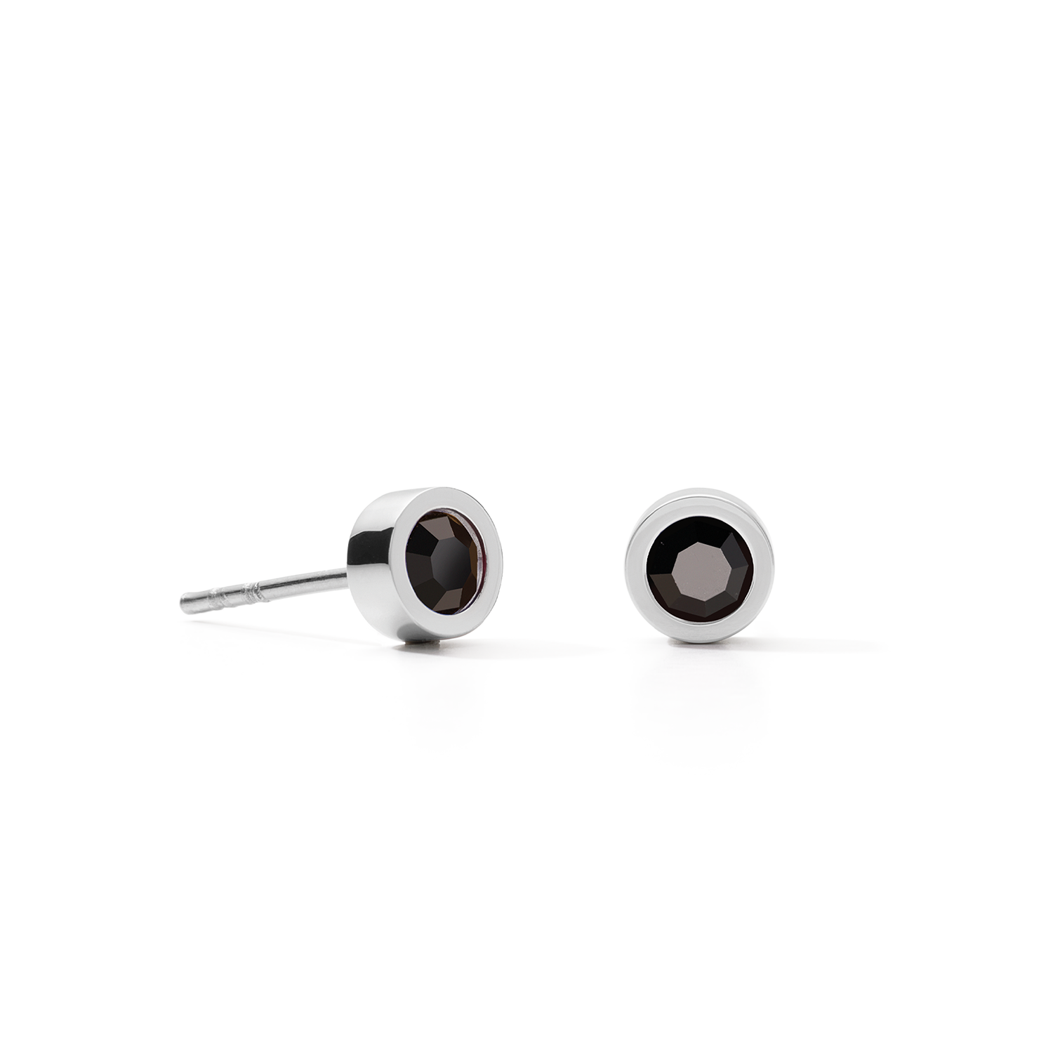 Boucles d'oreilles Sparkling Dots argent-noir