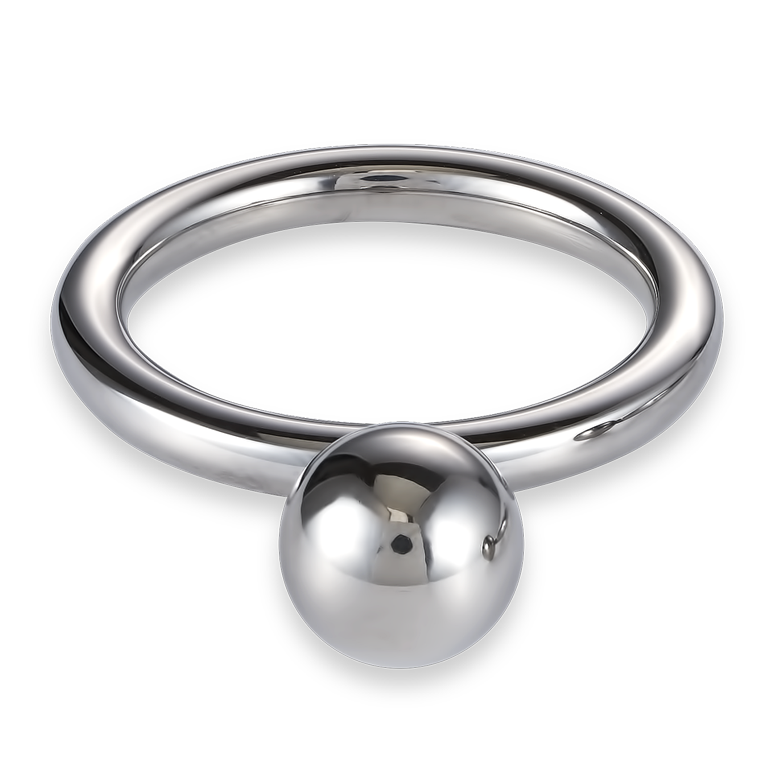 Bague boule en acier inoxydable petite argent