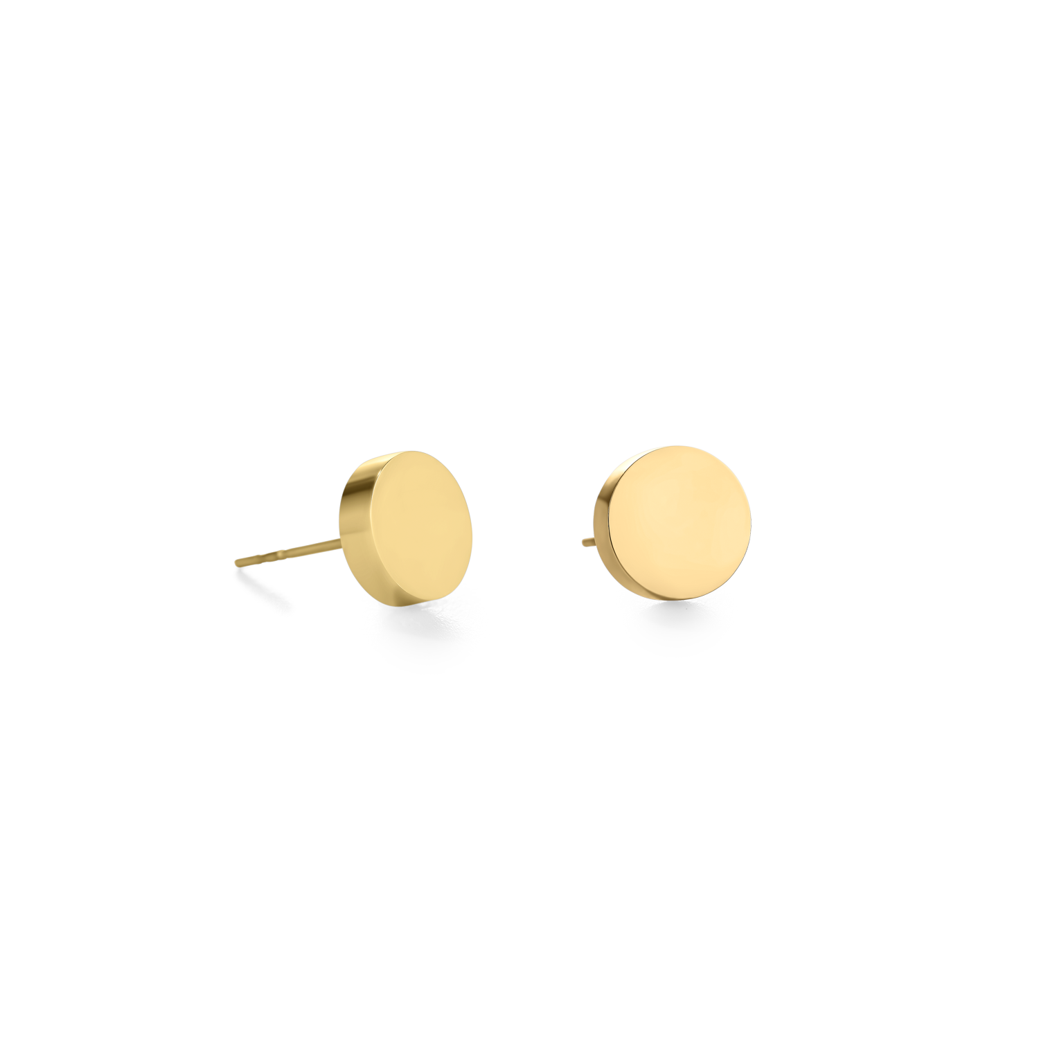 Boucles d'oreille Rondes acier or