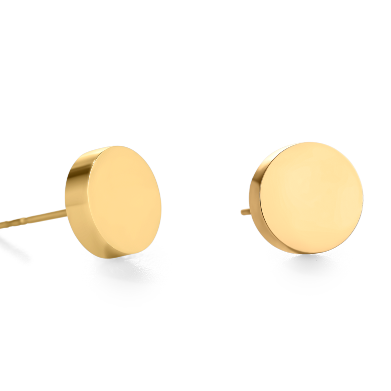 Boucles d'oreille Rondes acier or