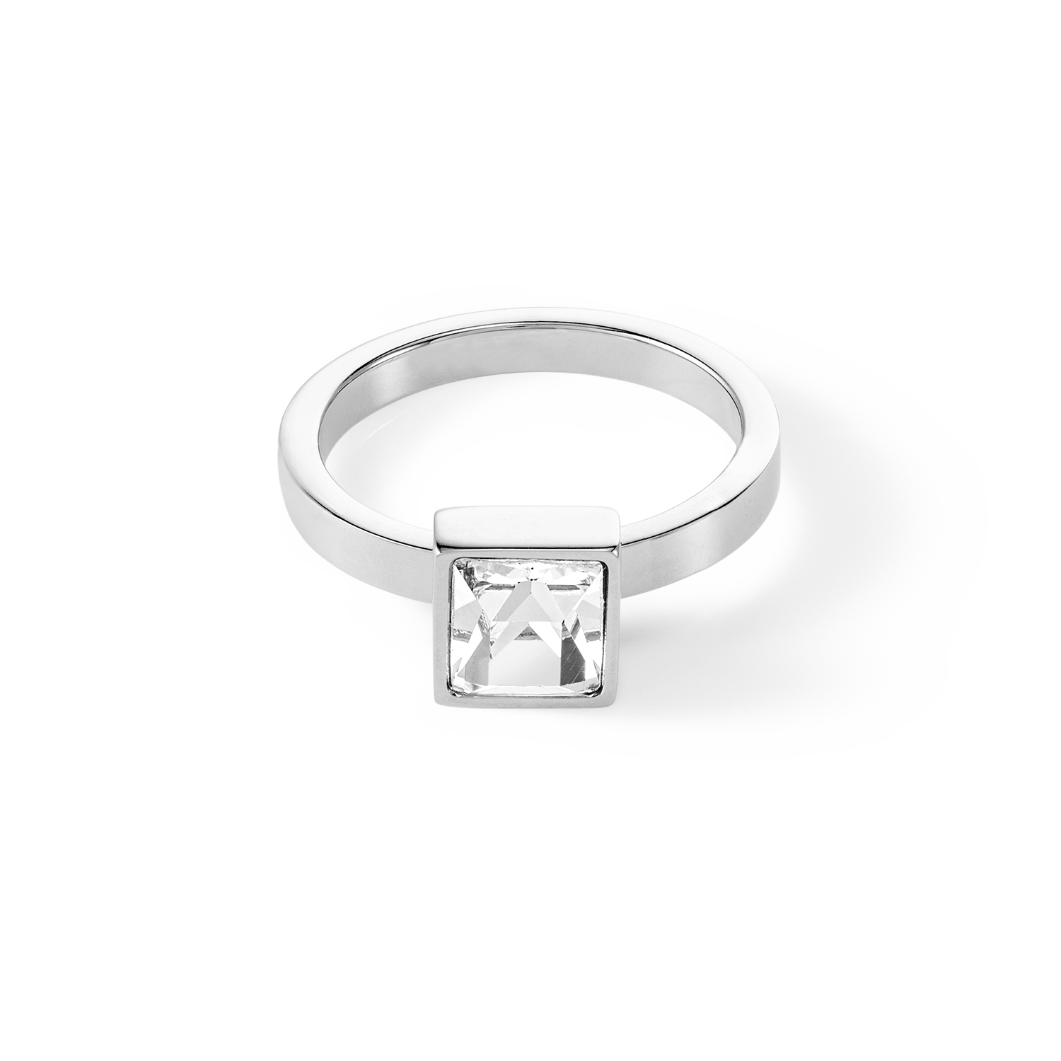 Brilliant Square big bague argent cristal