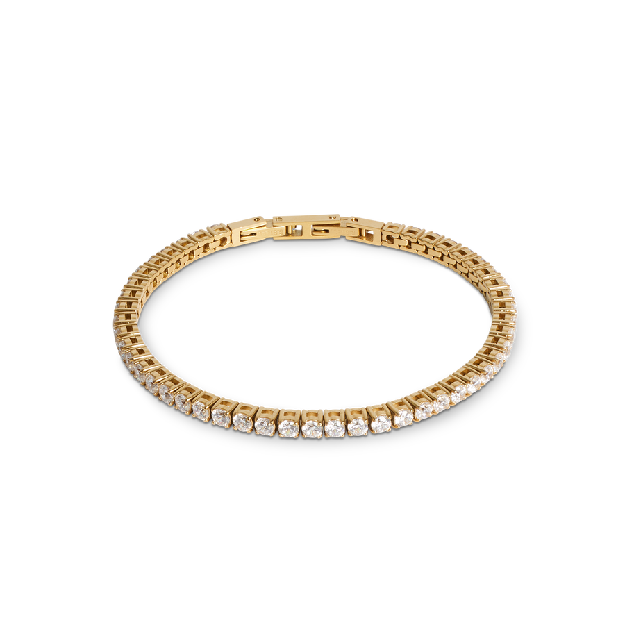 Bracelet de tennis or-cristal