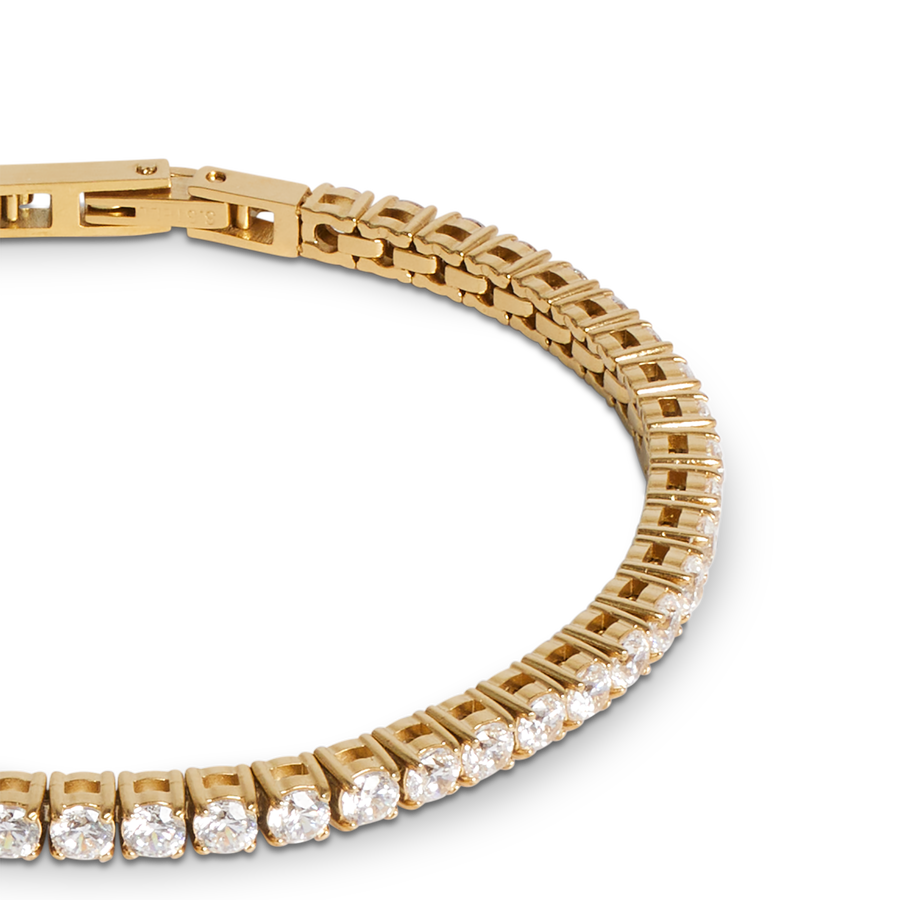 Bracelet de tennis or-cristal