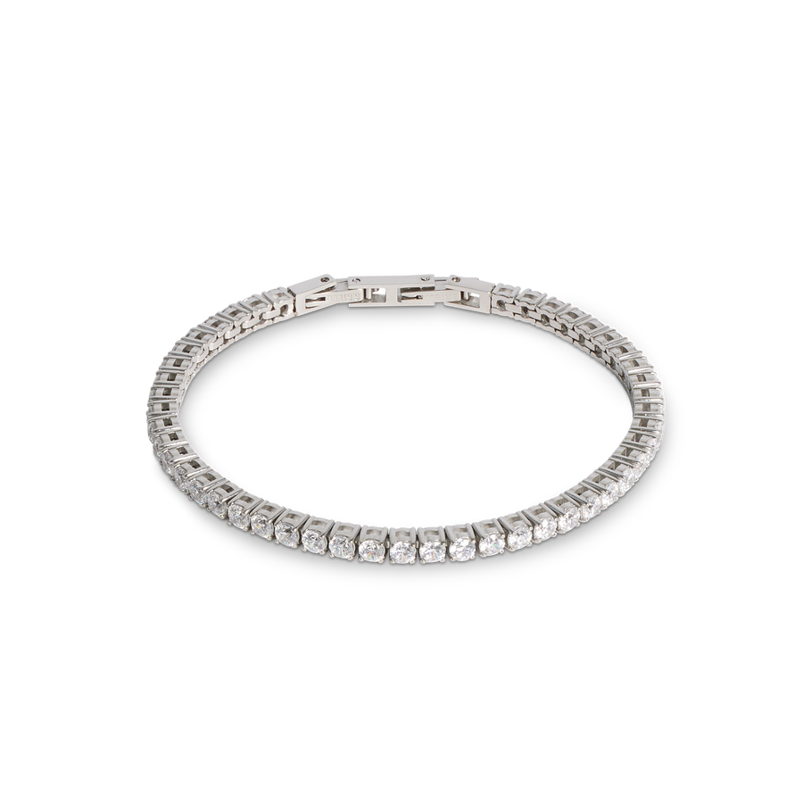 Bracelet de tennis argent-cristal