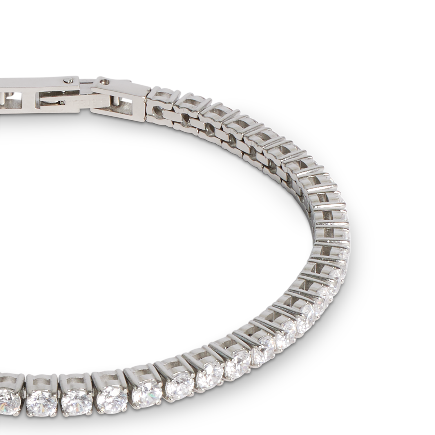 Bracelet de tennis argent-cristal