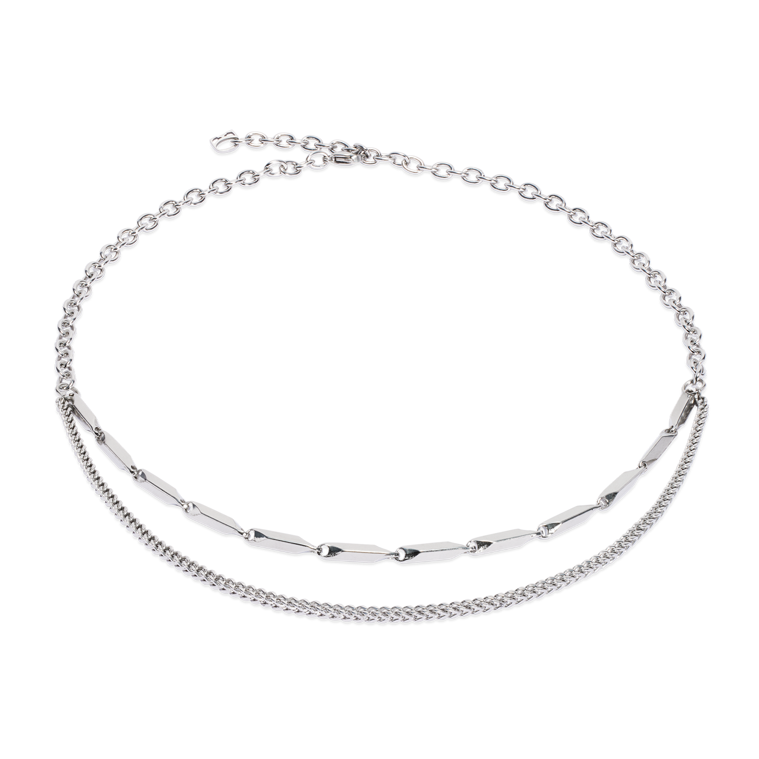 Collier Twisted Layers argent