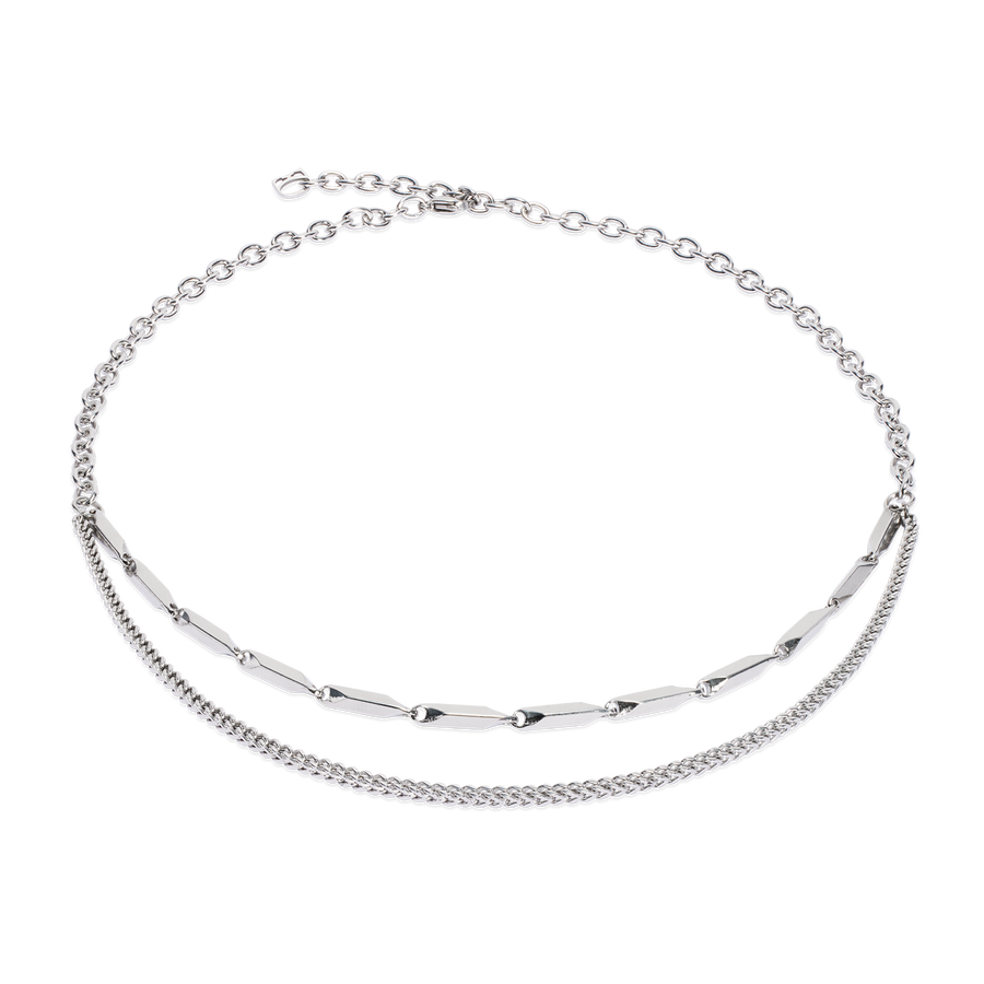 Collier Twisted Layers argent